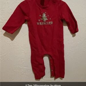Wrangler Red Baby Onesie